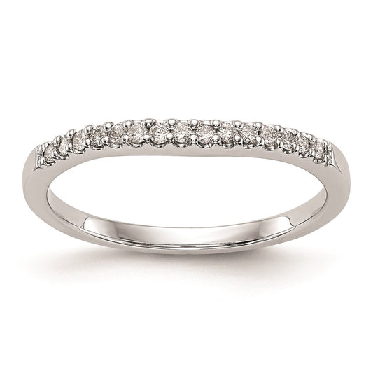 14k White Gold Real Diamond Wedding Band