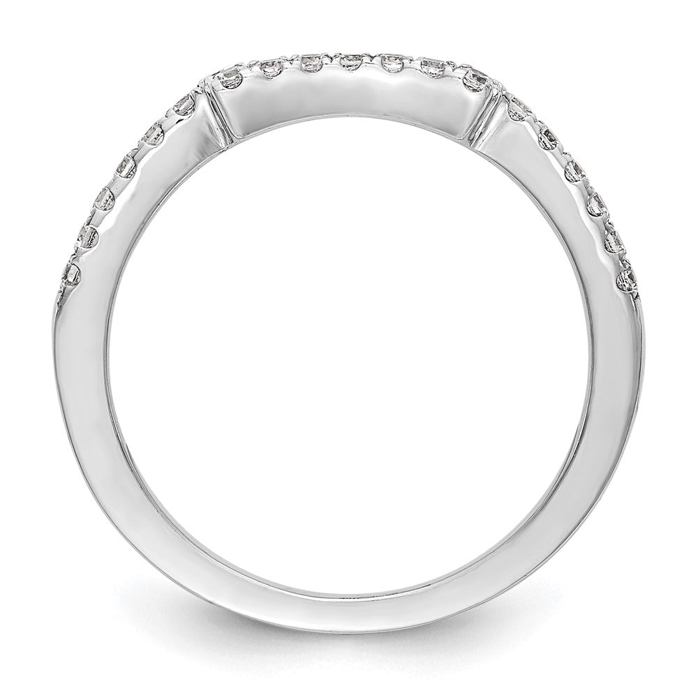 14K White Gold Real Diamond Wedding Band