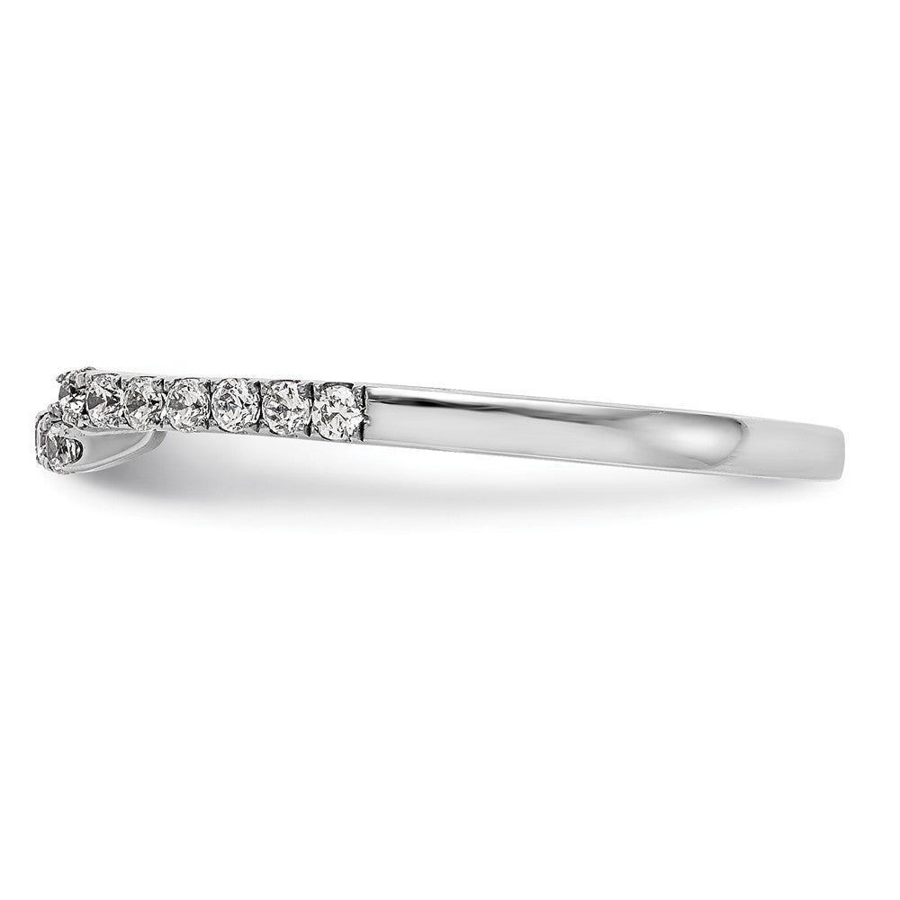 14K White Gold Real Diamond Wedding Band