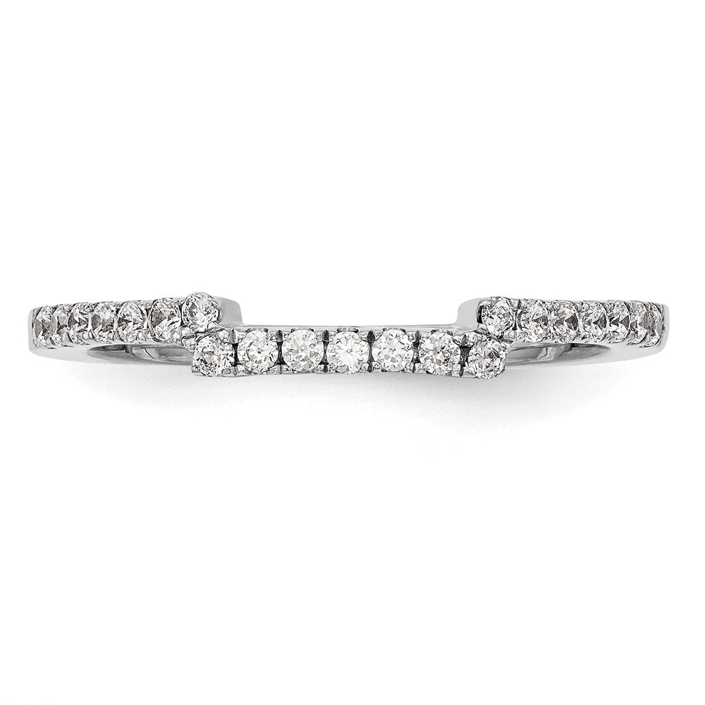 14K White Gold Real Diamond Wedding Band