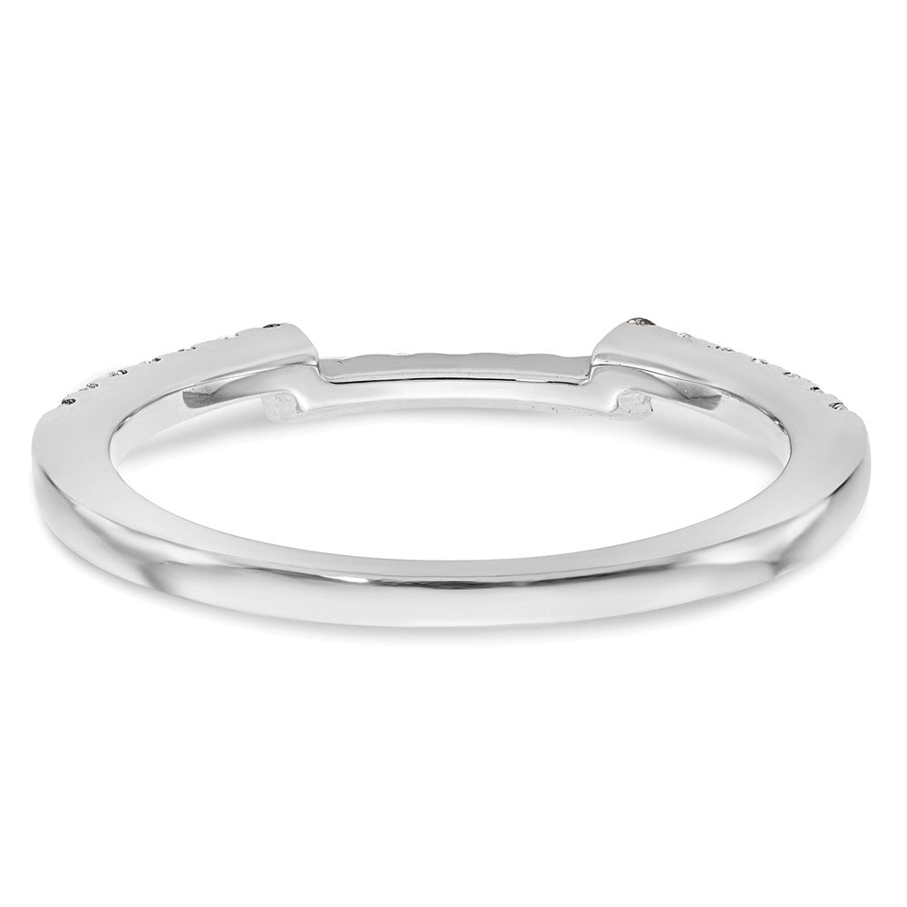 14K White Gold Real Diamond Wedding Band