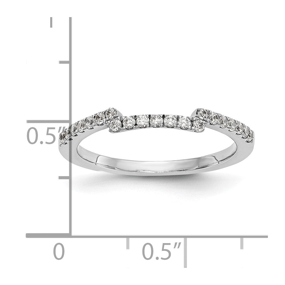 14K White Gold Real Diamond Wedding Band