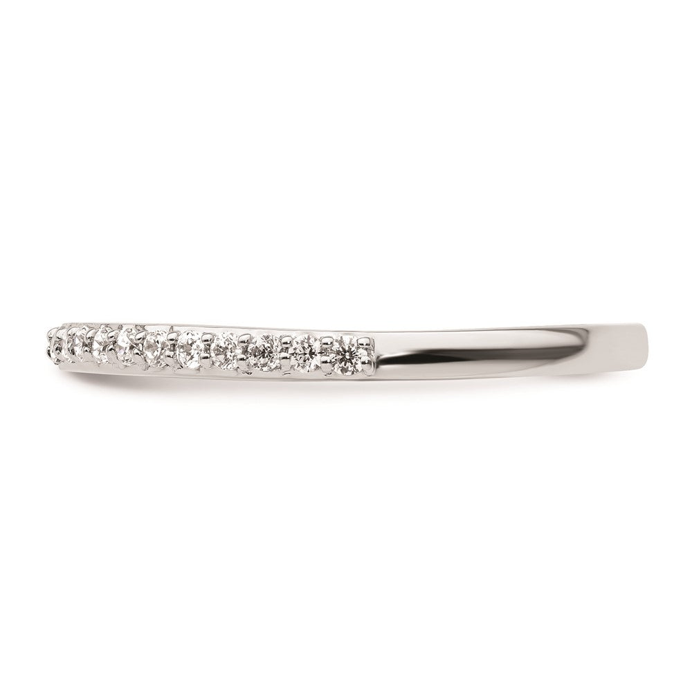 14K White Gold Real Diamond Wedding Band