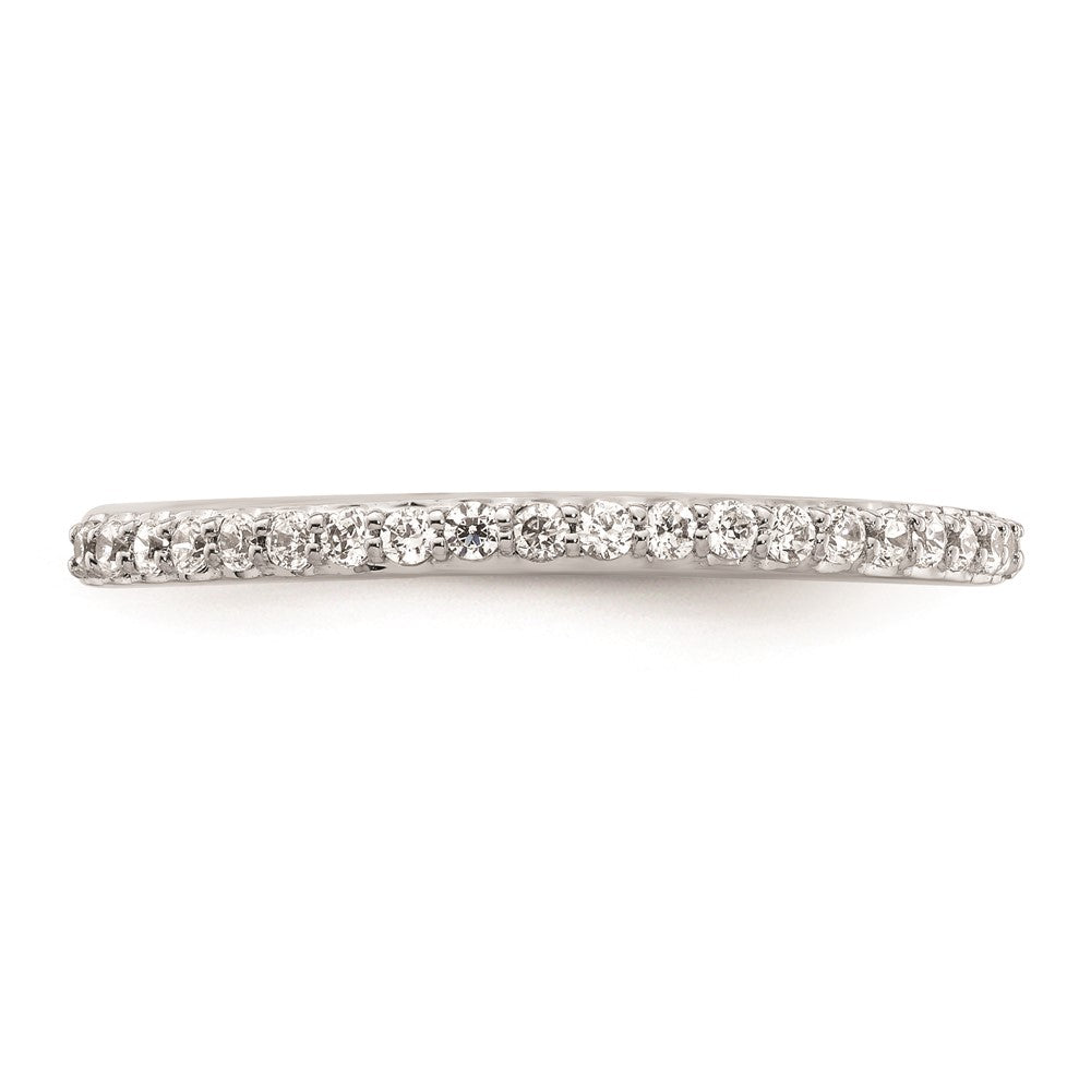 14K White Gold Real Diamond Wedding Band