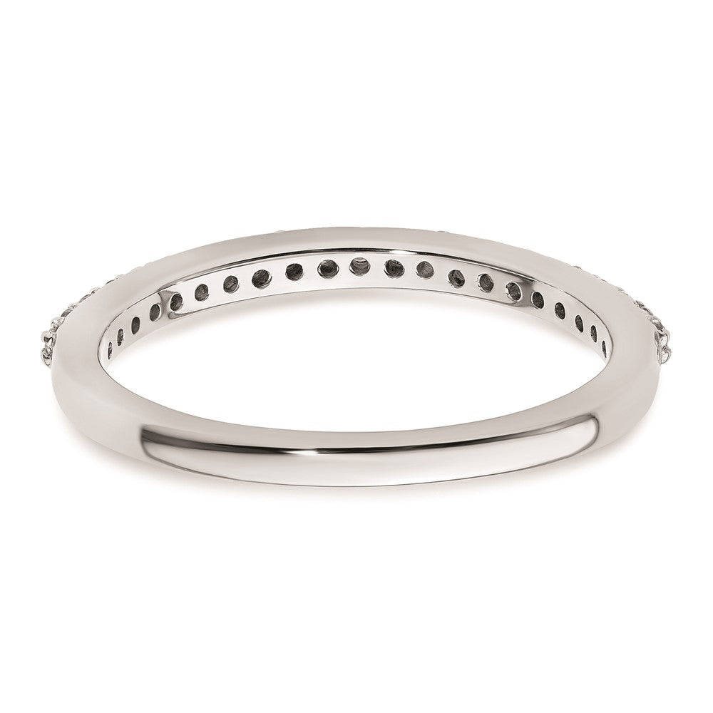 14K White Gold Real Diamond Wedding Band