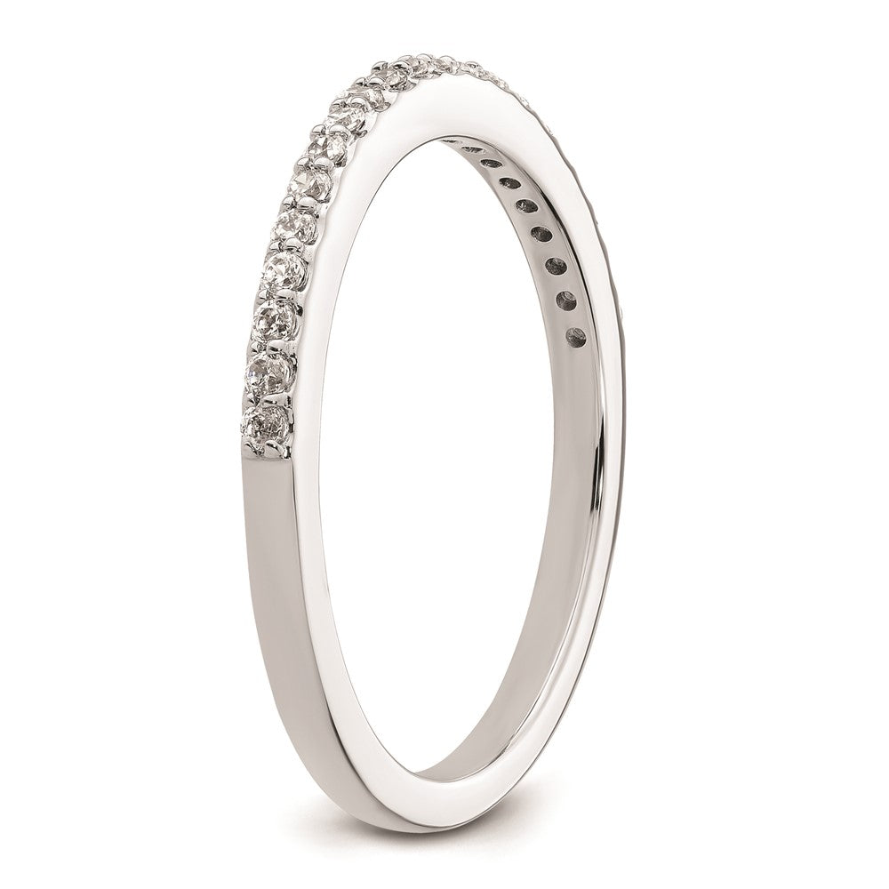 14K White Gold Real Diamond Wedding Band