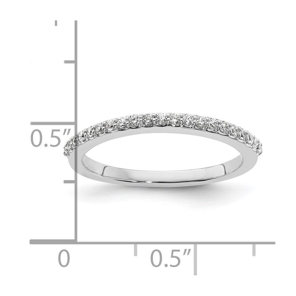 14K White Gold Real Diamond Wedding Band