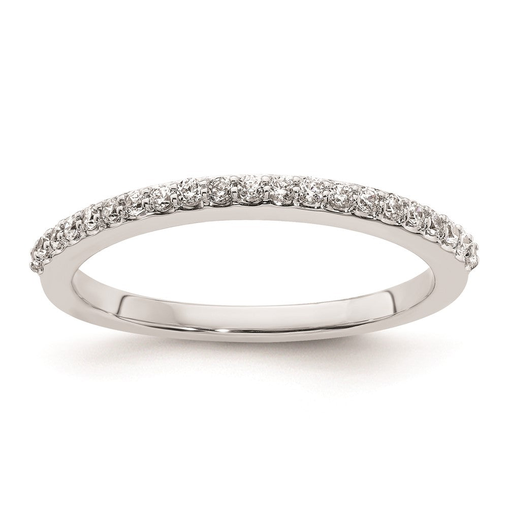 14K White Gold Real Diamond Wedding Band