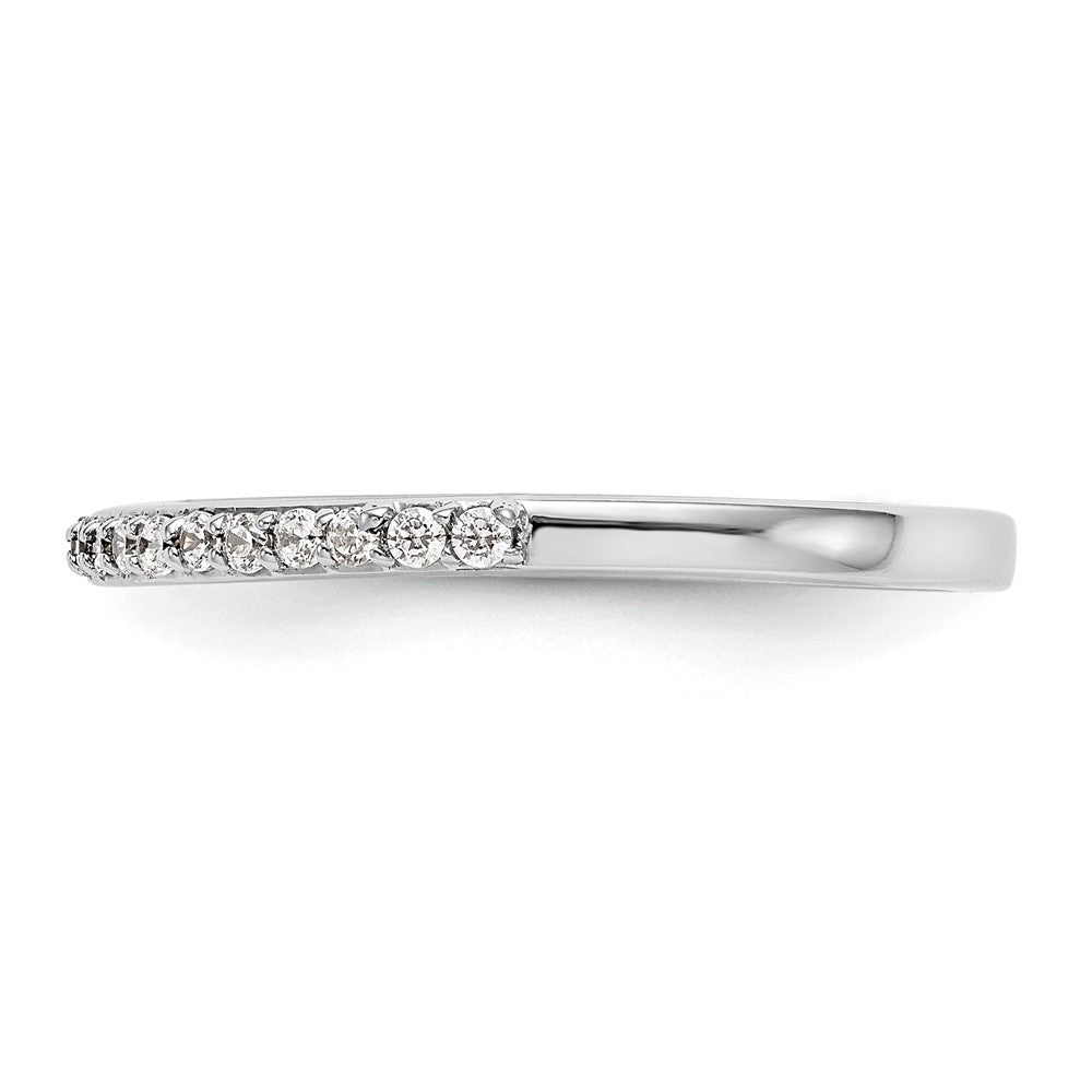 14K White Gold Real Diamond Wedding Band