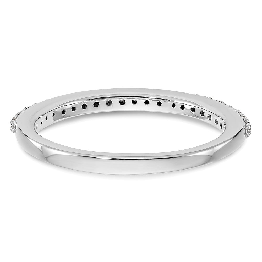 14K White Gold Real Diamond Wedding Band