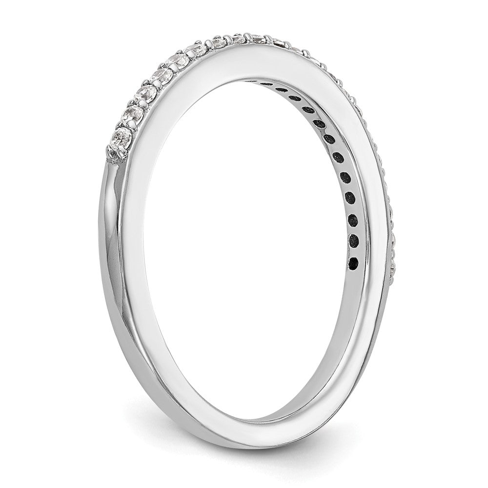 14K White Gold Real Diamond Wedding Band