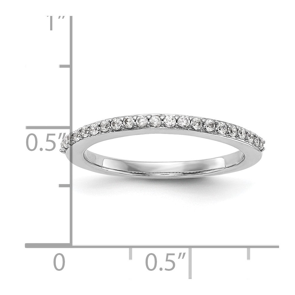 14K White Gold Real Diamond Wedding Band