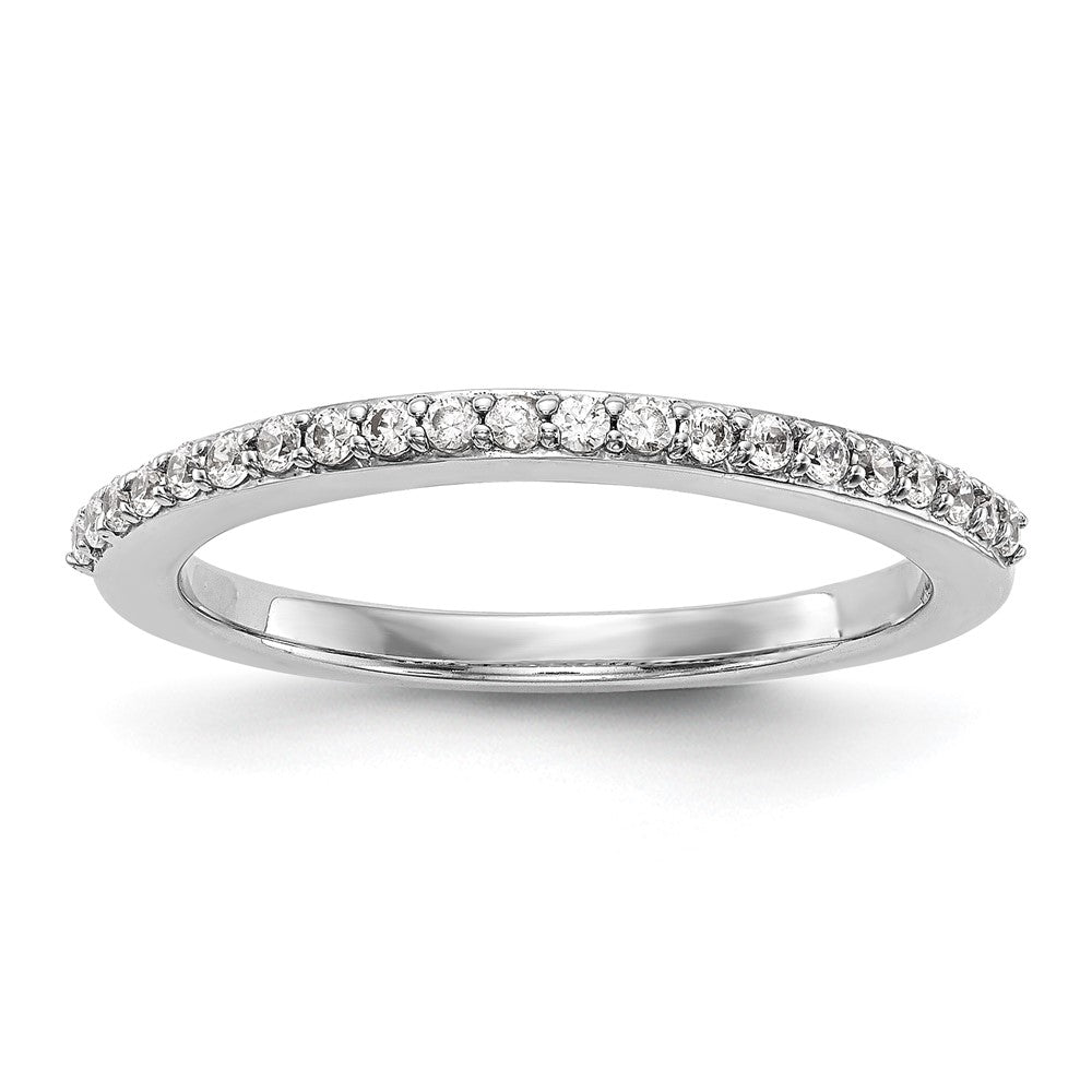 14K White Gold Real Diamond Wedding Band