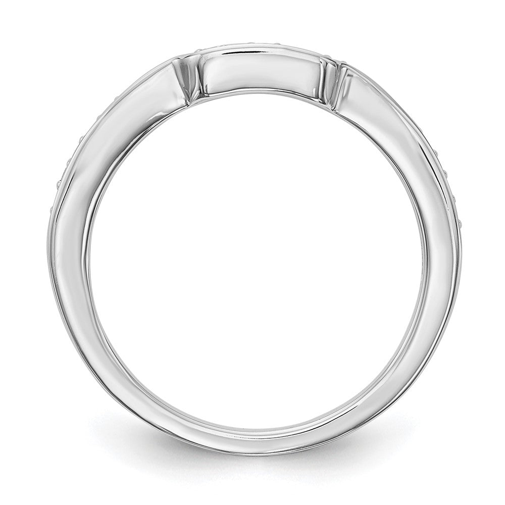 14K White Gold Real Diamond Wedding Band