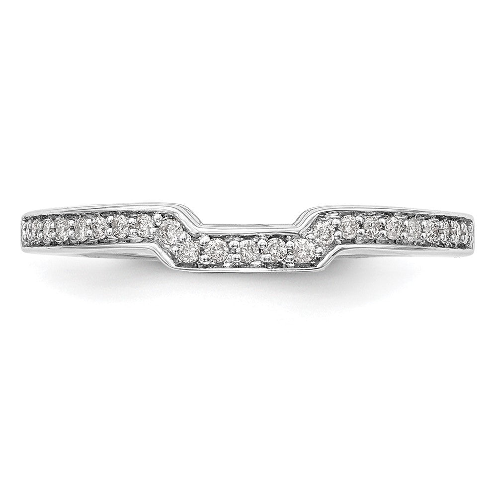 14K White Gold Real Diamond Wedding Band