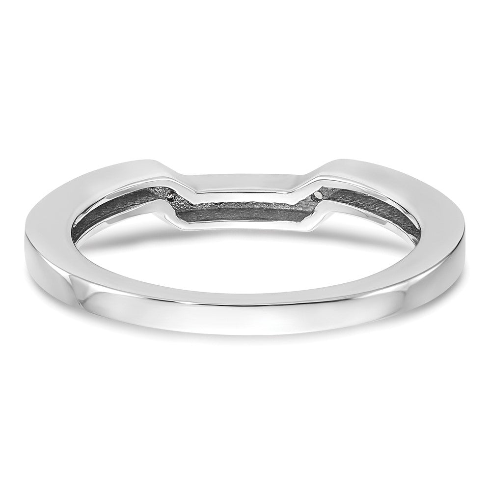 14K White Gold Real Diamond Wedding Band