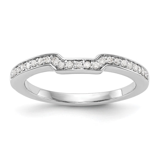 0.15ct. CZ Solid Real 14K White Gold Wedding Wedding Band Ring