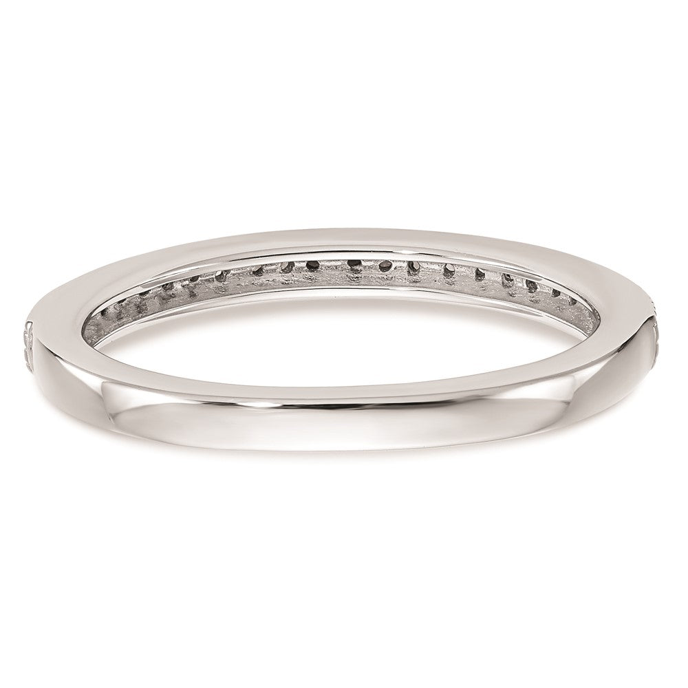 14K White Gold Real Diamond Wedding Band