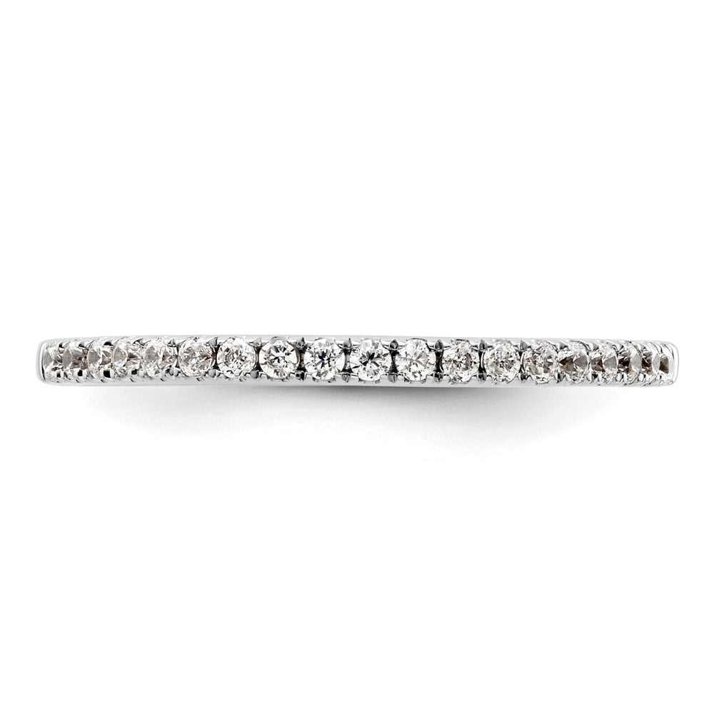 14K White Gold Real Diamond Wedding Band