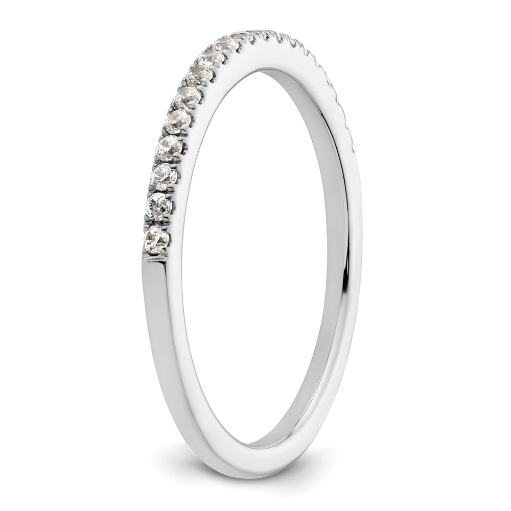 14K White Gold Real Diamond Wedding Band