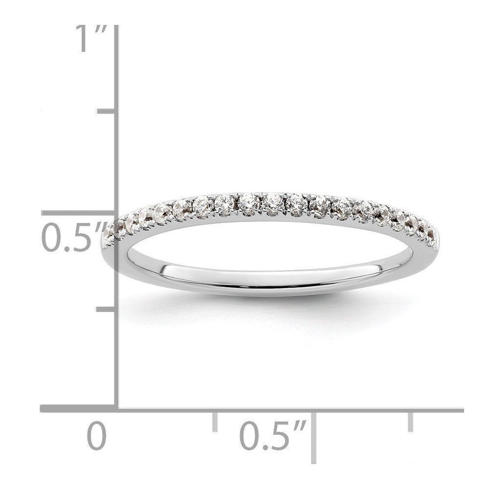 14K White Gold Real Diamond Wedding Band