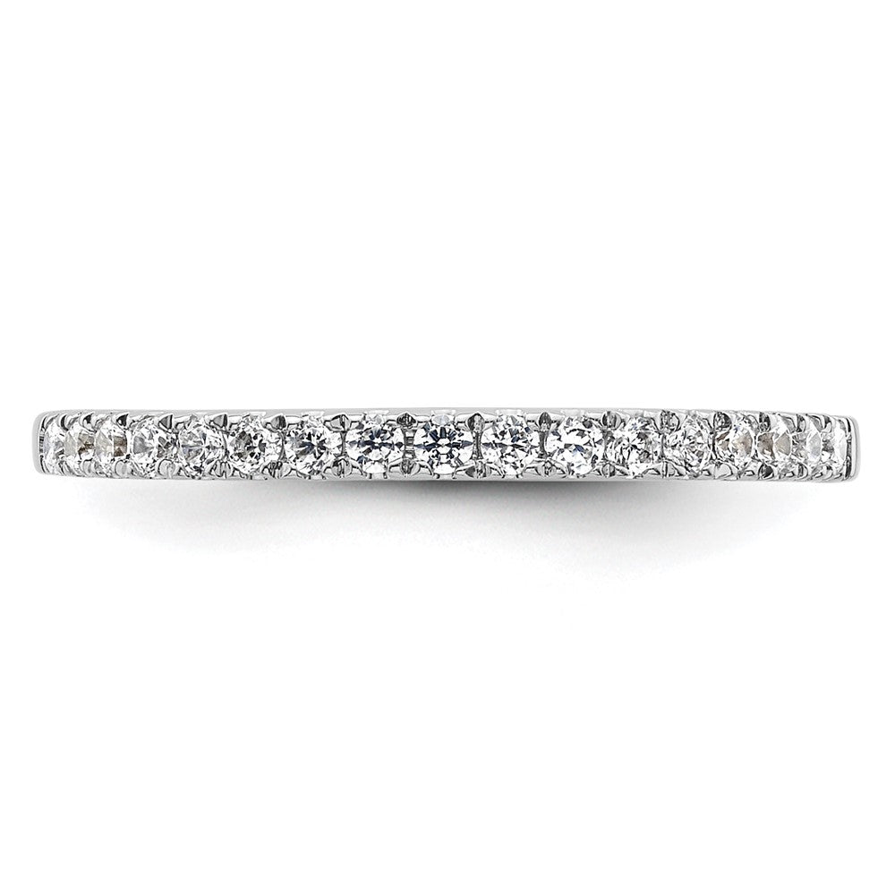 14K White Gold Real Diamond Wedding Band