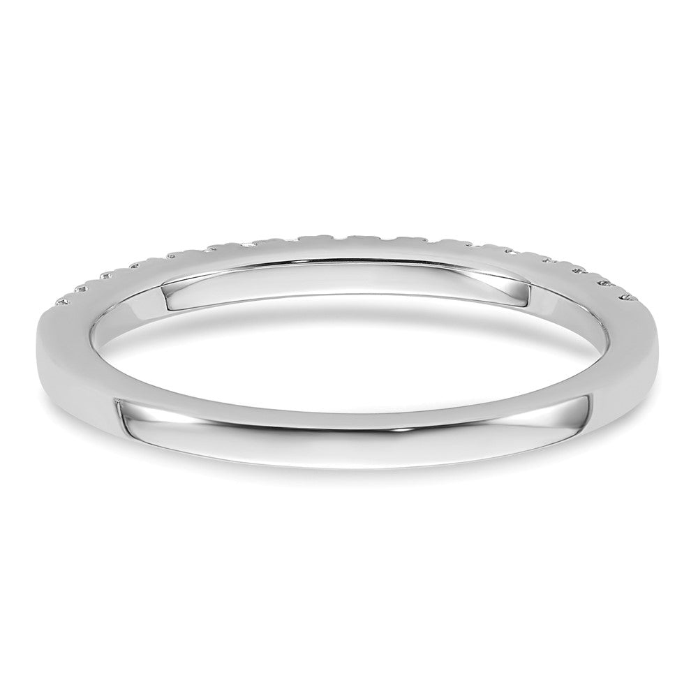 14K White Gold Real Diamond Wedding Band