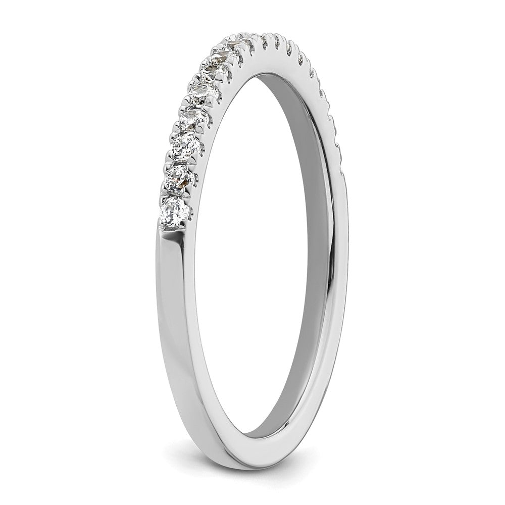 14K White Gold Real Diamond Wedding Band