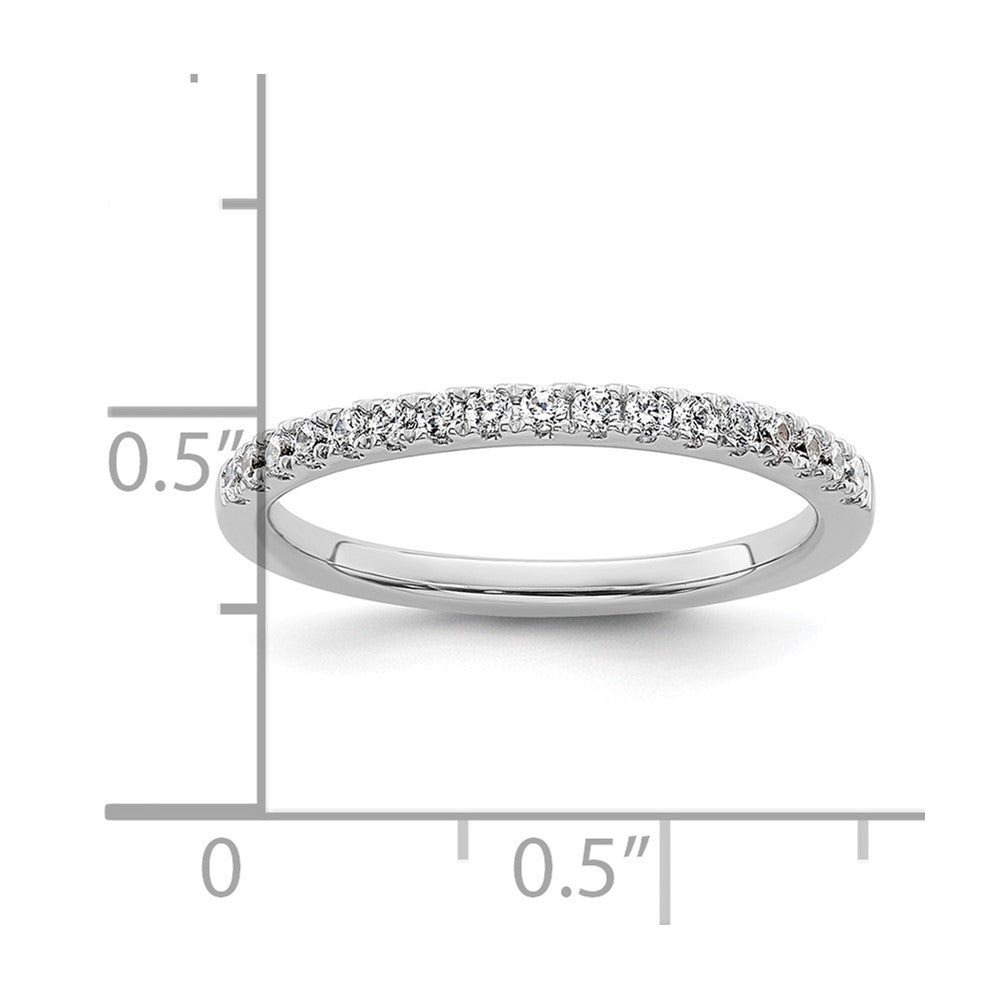 14K White Gold Real Diamond Wedding Band