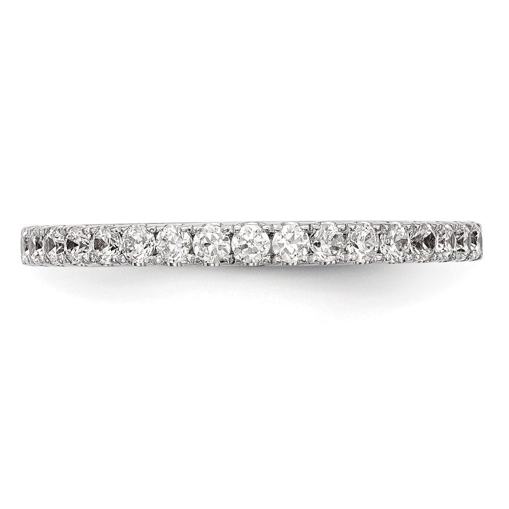 14K White Gold Real Diamond Wedding Band