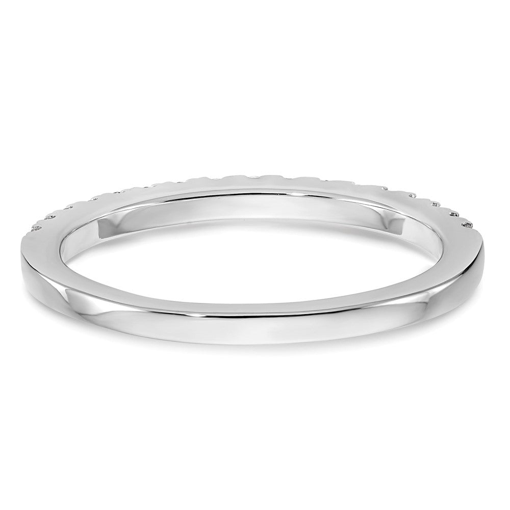 14K White Gold Real Diamond Wedding Band