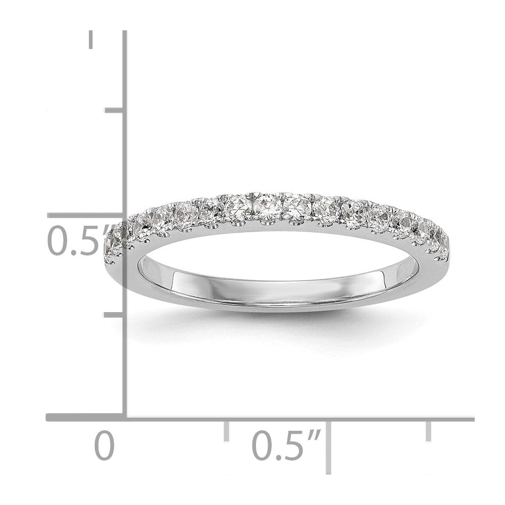 14K White Gold Real Diamond Wedding Band