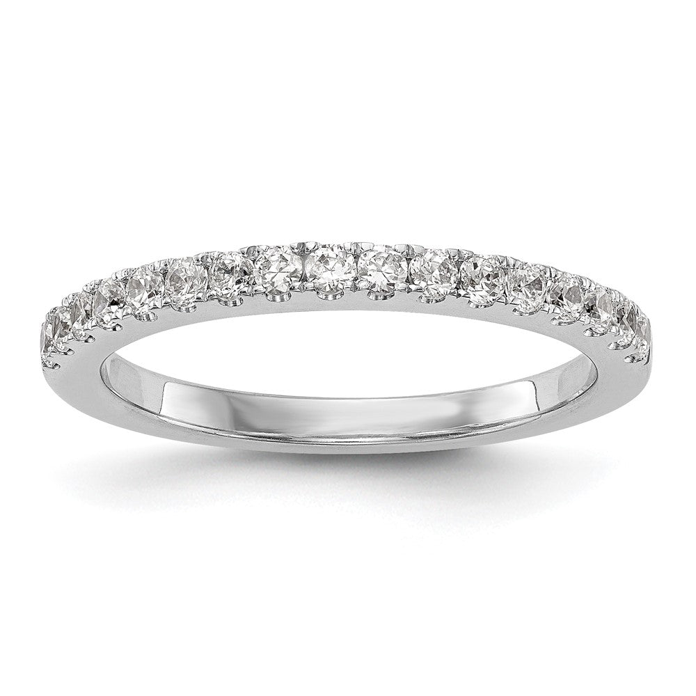 14K White Gold Real Diamond Wedding Band