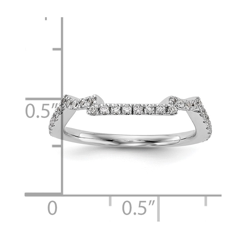 14K White Gold Real Diamond Wedding Band