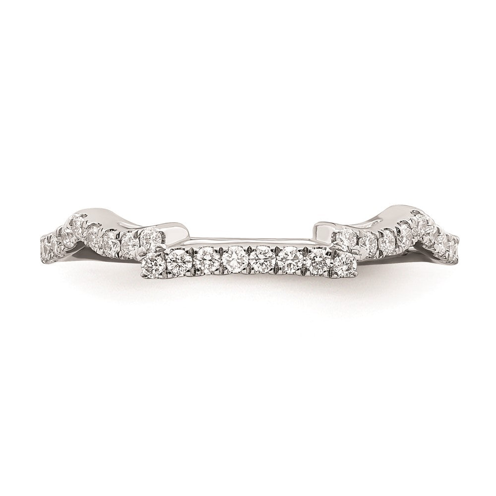 14K White Gold Real Diamond Wedding Band