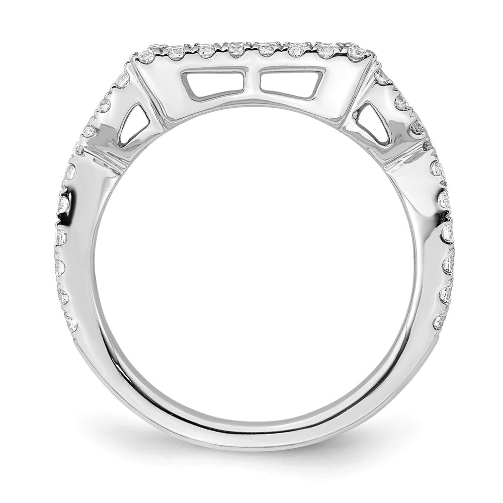 14K White Gold Real Diamond Wedding Band