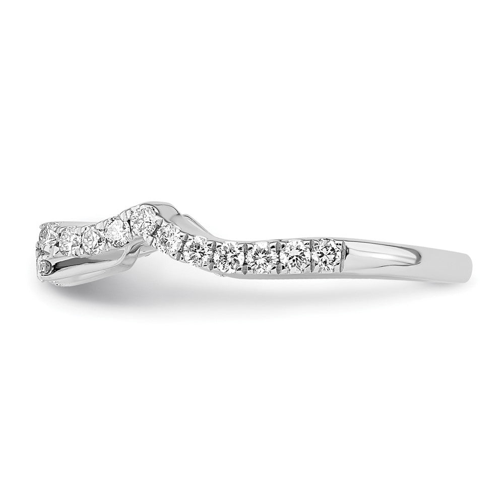 14K White Gold Real Diamond Wedding Band