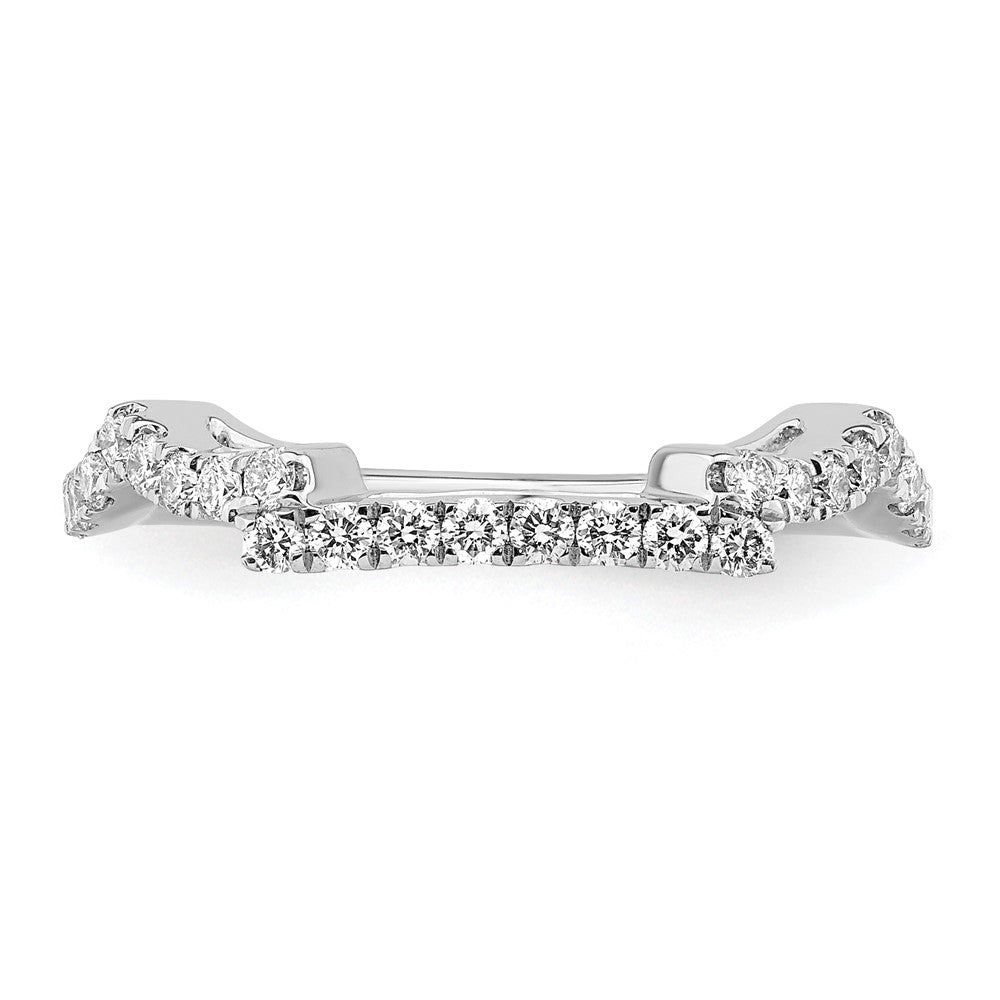 14K White Gold Real Diamond Wedding Band