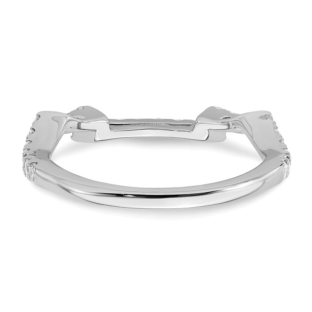 14K White Gold Real Diamond Wedding Band