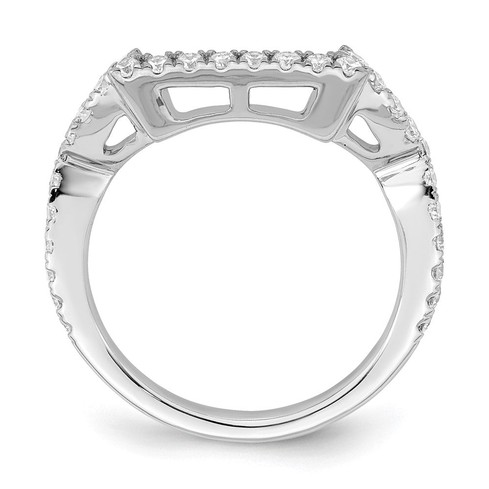 14K White Gold Real Diamond Wedding Band