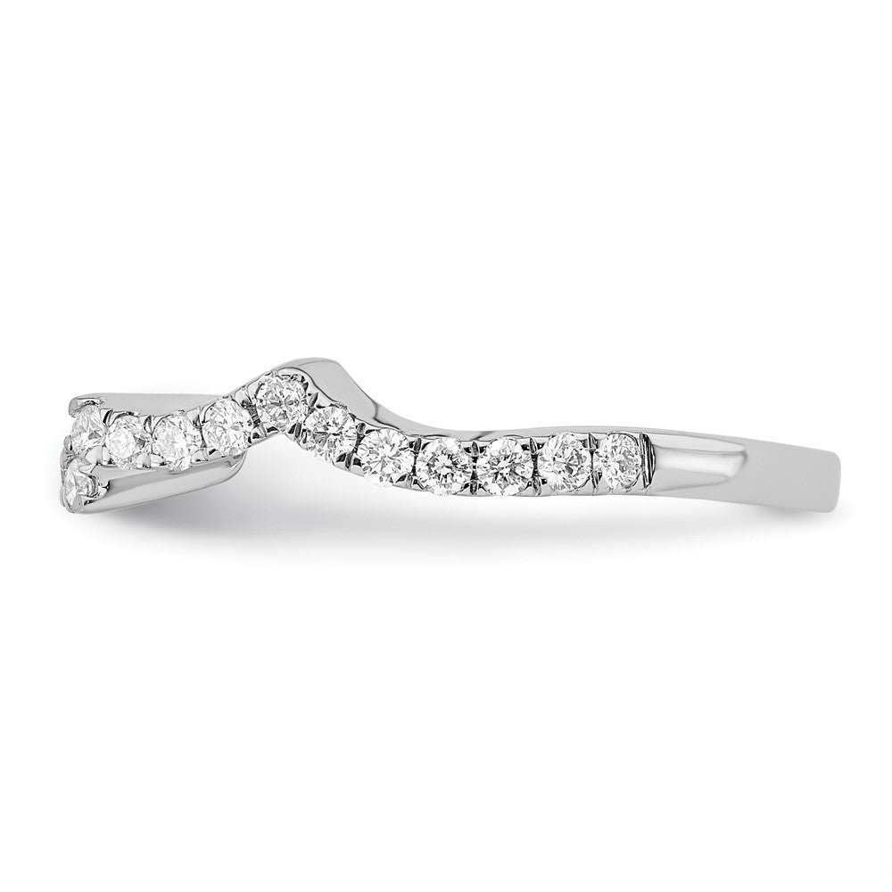 14K White Gold Real Diamond Wedding Band