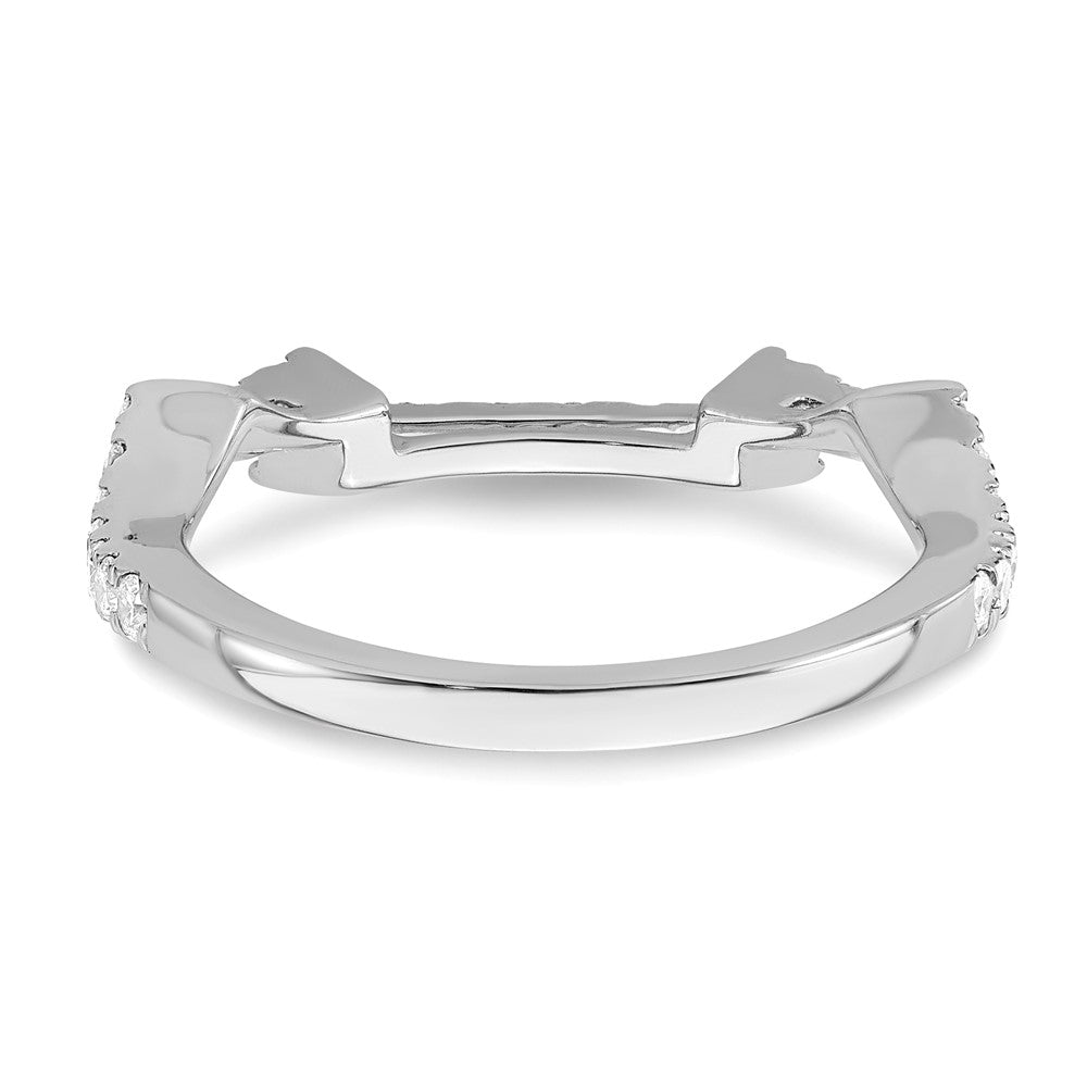 14K White Gold Real Diamond Wedding Band