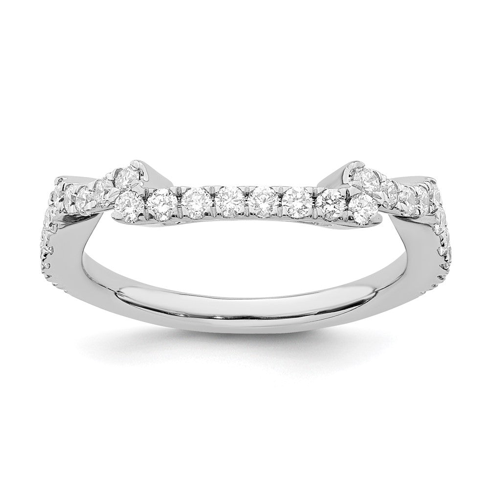 14K White Gold Real Diamond Wedding Band