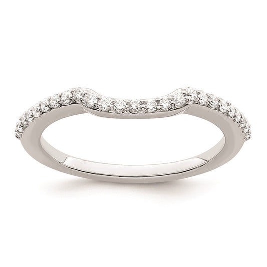 14K White Gold Real Diamond Wedding Band