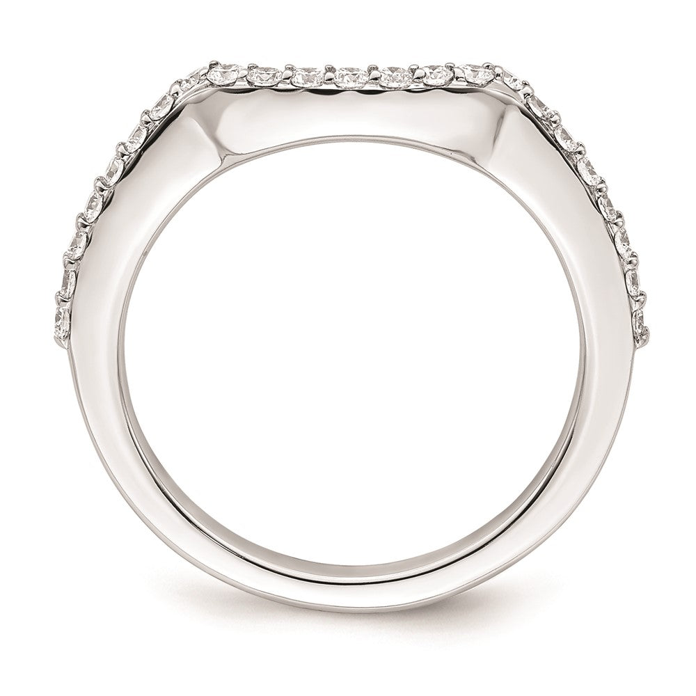 14K White Gold Real Diamond Wedding Band