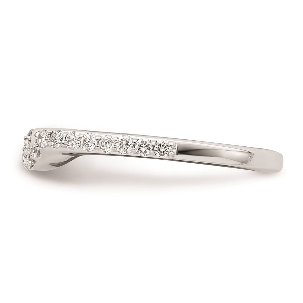 14K White Gold Real Diamond Wedding Band