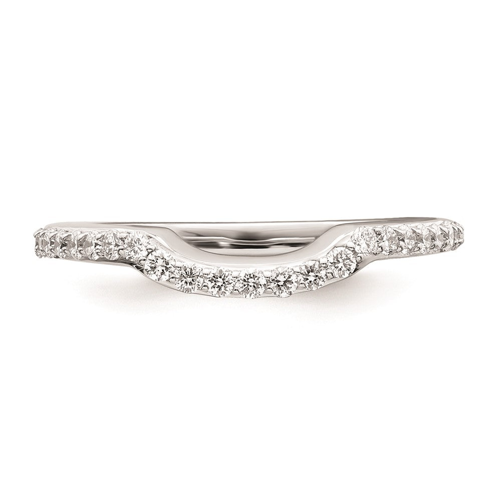 14K White Gold Real Diamond Wedding Band