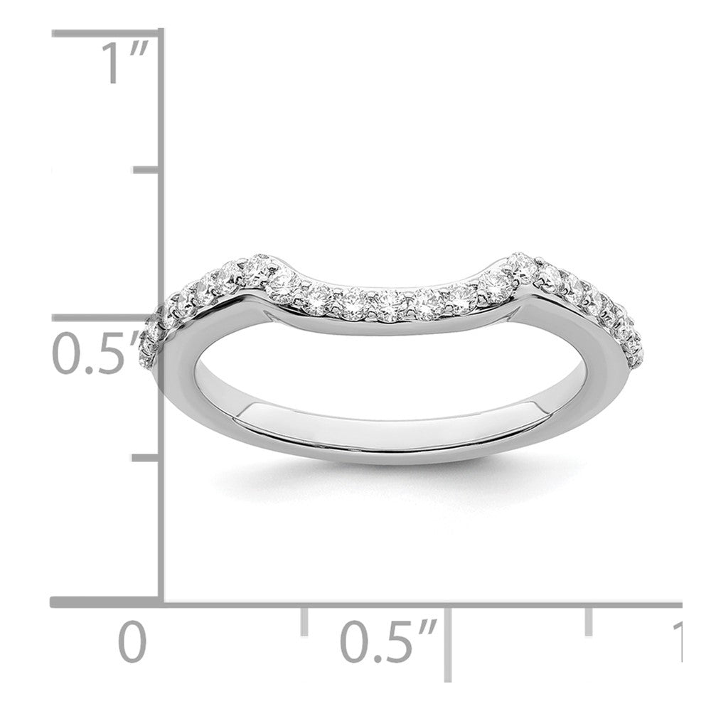 14K White Gold Real Diamond Wedding Band