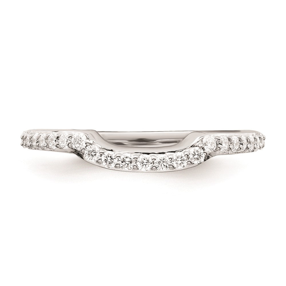 14K White Gold Real Diamond Wedding Band