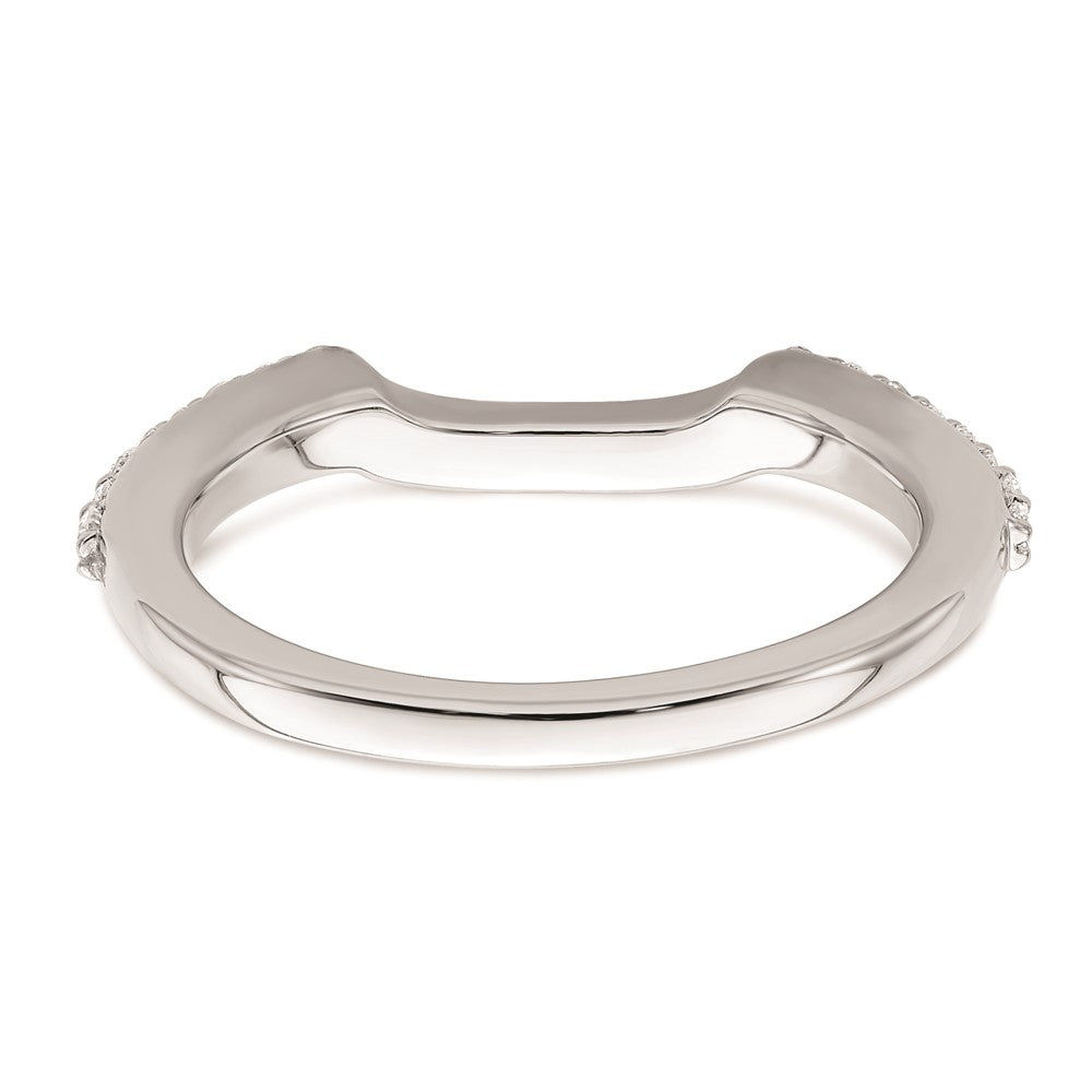 14K White Gold Real Diamond Wedding Band